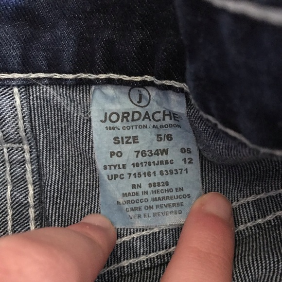 Vintage Y2K Jordache Spell Out Flare Dark Wash Jeans 5/6 90s - Picture 3 of 5